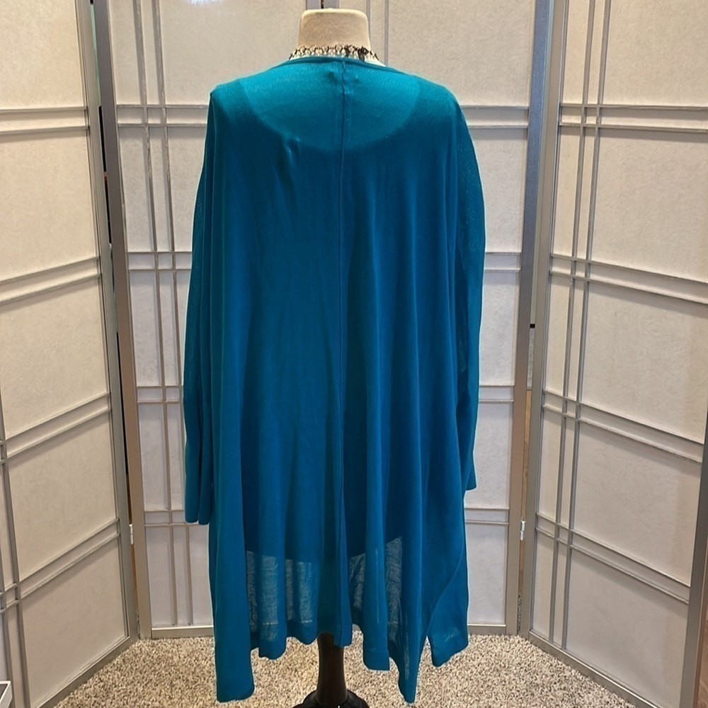 * Chico's Teal Open Cardigan Size 3 - Picture 2 of 5